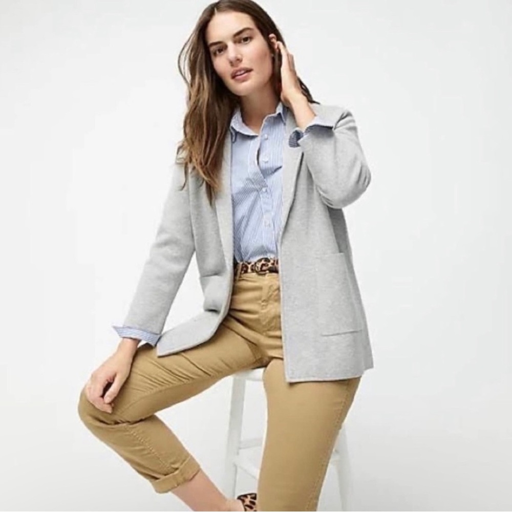 Jcrew Open Front Sophie Cardigan Blazer Dark Gray Size XXS